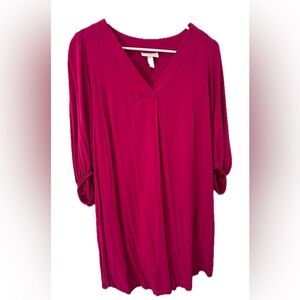 Women's Maternity Pink V-Neck Top